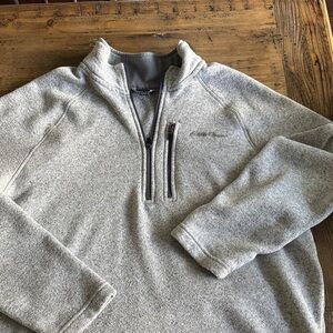 Eddie Bauer Gray Men's Fleece quarter zip pullover